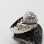 Anillo Calima oro blanco y brillantes - Imagen 4