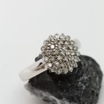 Anillo Diente de León oro blanco y brillantes - Imagen 4