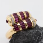 Anillo Ivorra oro amarillo rubíes y brillantes - Imagen 3