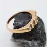 Anillo Tridente oro amarillo y brillantes - Imagen 4