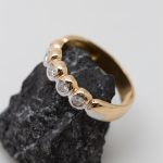 Anillo Camila oro amarillo y oro blanco brillantes