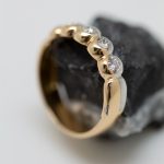 Anillo Camila oro amarillo y oro blanco brillantes - Imagen 3