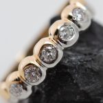 Anillo Camila oro amarillo y oro blanco brillantes - Imagen 5