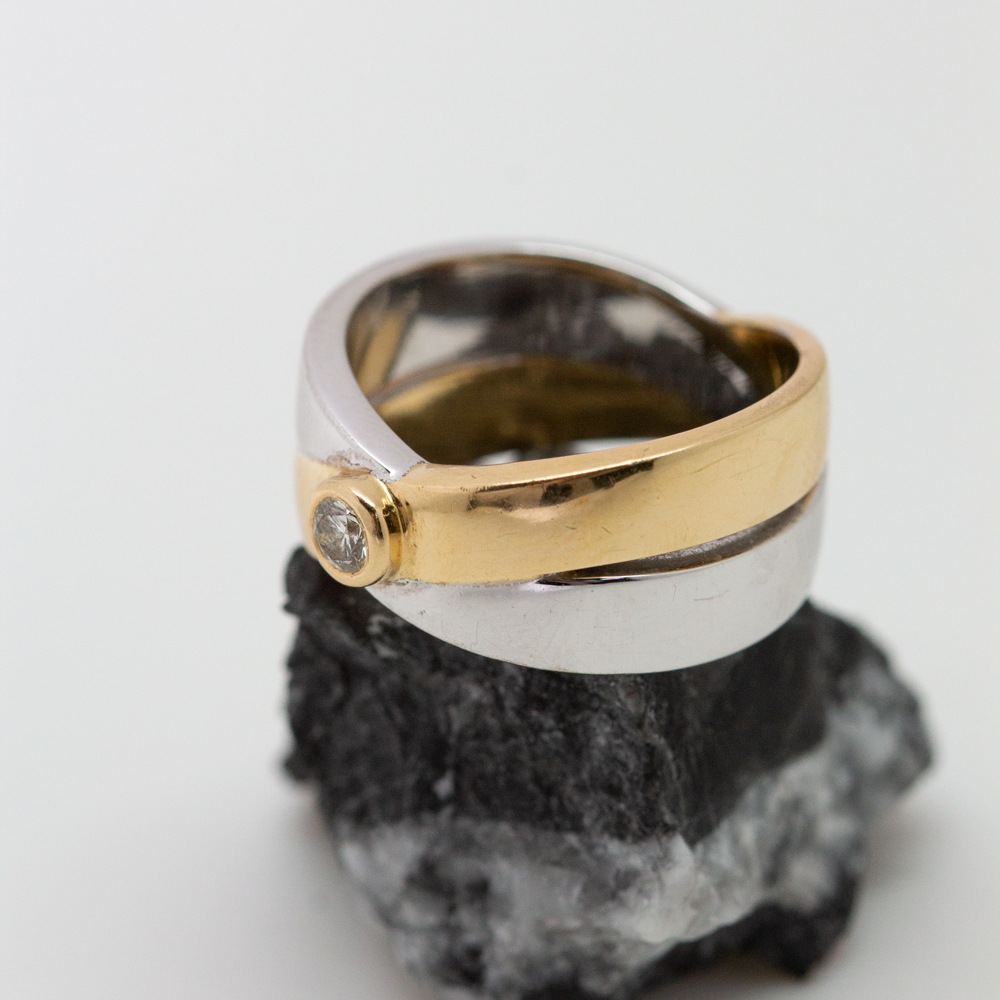 IMG_7503 Anillo Camille oro amarillo y oro blanco brillante - Imagen 1