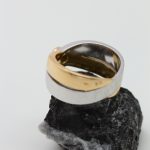 Anillo Camille oro amarillo y oro blanco brillante - Imagen 2