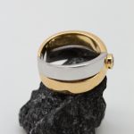 Anillo Camille oro amarillo y oro blanco brillante - Imagen 3