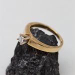 Solitario Vintage oro amarillo y brillante