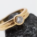Solitario Sofía oro amarillo y brillante - Imagen 4