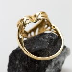 Anillo Corazón oro amarillo brillantes - Imagen 2