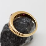 Anillo Fede oro amarillo brillantes y rubíes - Imagen 2