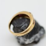 Anillo Fede oro amarillo brillantes y rubíes - Imagen 3