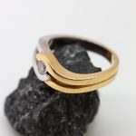 Anillo Mati oro amarillo y blanco brillante