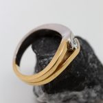 Anillo Mati oro amarillo y blanco brillante - Imagen 2