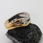 Anillo Mati oro amarillo y blanco brillante - Imagen 3