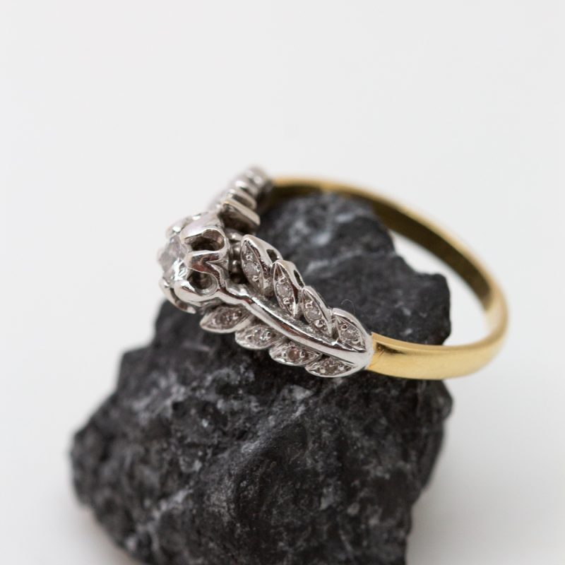 Anillo Marisa oro amarillo oro blanco y brillantes