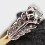 Anillo Marisa oro amarillo oro blanco y brillantes - Imagen 4