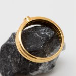 Anillo Doble oro amarillo y brillantes - Imagen 2