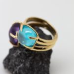 Anillo Altea oro amarillo y piedras