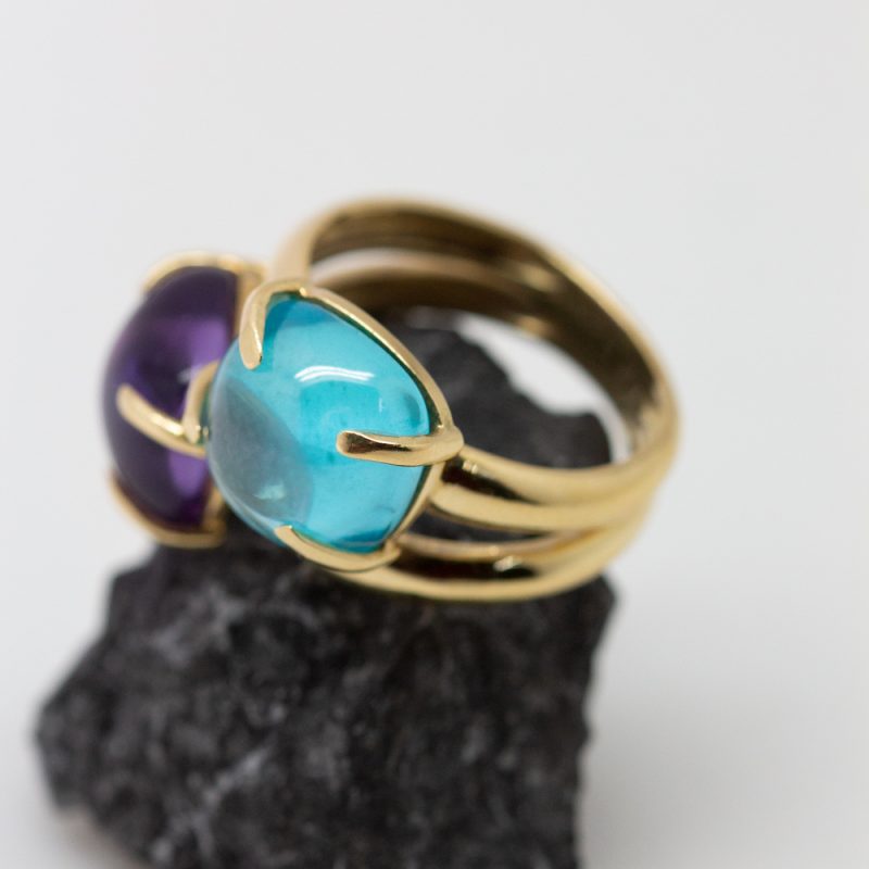 Anillo Altea oro amarillo y piedras