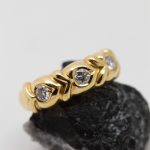 Anillo Claudine oro amarillo y brillantes - Imagen 4