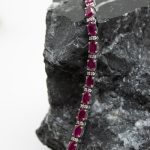 Pulsera Rivier oro blanco rubíes y brillantes - Imagen 2