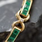 Pulsera Casilda oro amarillo y esmeraldas