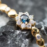 Pulsera María oro amarillo y piedras sintéticas