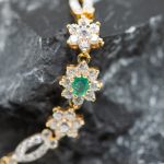 Pulsera marian oro amarillo y piedras sintéticas