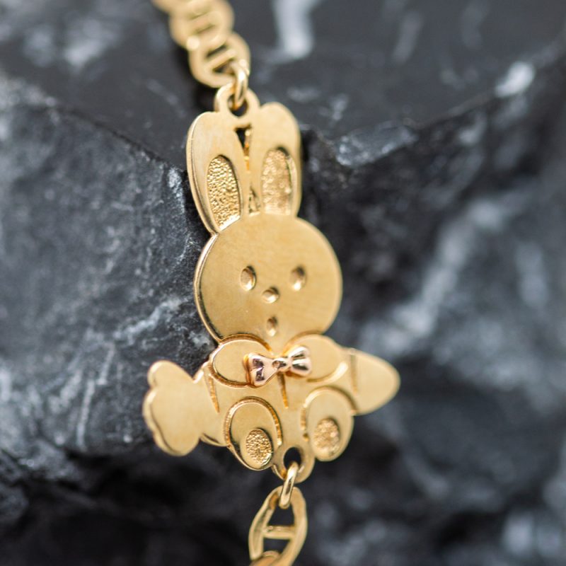 Pulsera Infantil Osito oro amarillo
