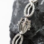 Pulsera Antonella oro blanco y brillantes - Imagen 4