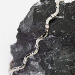 Pulsera Isabel oro blanco y brillantes - Imagen 2