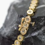 Pulsera Rivier Canda oro amarillo y brillantes - Imagen 2