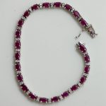 Pulsera Rivier oro blanco rubíes y brillantes - Imagen 4