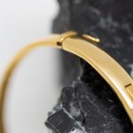 Pulsera Carolina rígida oro amarillo brillantes y zafiros - Imagen 3