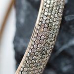 Pulsera Sofía rígida oro blanco y brillantes