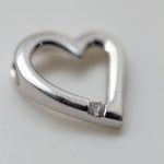 Colgante Corazón oro blanco y brillantes