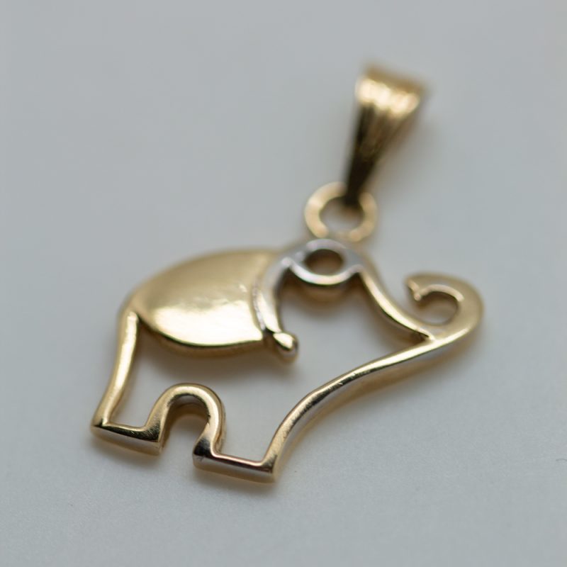 Colgante Elefante oro amarillo