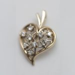 Colgante Corazón oro amarillo y brillantes