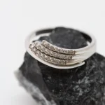 Anillo Alas oro blanco y brillantes - Imagen 2