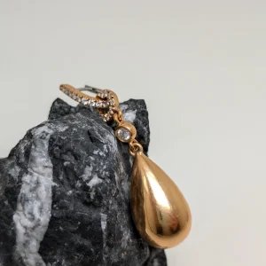 Pendientes Clara de oro rosa con brillantes