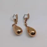 Pendientes Clara de oro rosa con brillantes