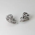 Pendientes Época de oro blanco con brillantes - Imagen 3