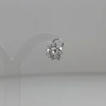 Pendientes Rosa de oro blanco con brillantes