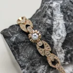 Pulsera de oro amarillo con brillante