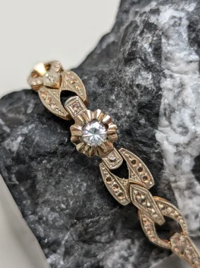Pulsera de oro amarillo con brillante