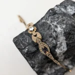 Pulsera de oro amarillo con brillante - Imagen 2