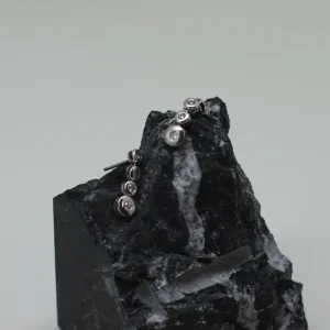 Pendientes Chatón de oro blanco con brillantes