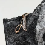 Colgante Alba de oro rosa con brillantes