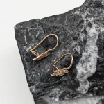 Pendientes Mariposa de oro rosa - Imagen 2